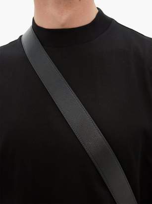 Lanvin Logo-print Mock-neck Cotton T-shirt - Mens - Black