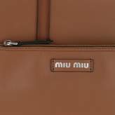 Thumbnail for your product : Miu Miu Grace Lux Soft Leather Shopping Bag Cognac