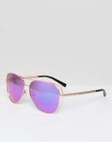 Thumbnail for your product : Michael Kors Chelsea Aviator With Pink Flash Lens