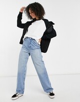 Thumbnail for your product : ASOS Tall ASOS DESIGN Tall oversized long sleeve t-shirt with contrast raglan seam in white and black