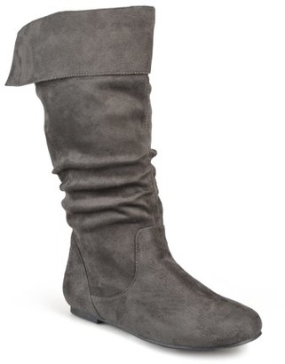 grey suede slouch boots