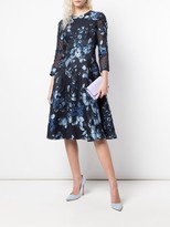 Thumbnail for your product : Lela Rose Floral Pattern Midi Dress
