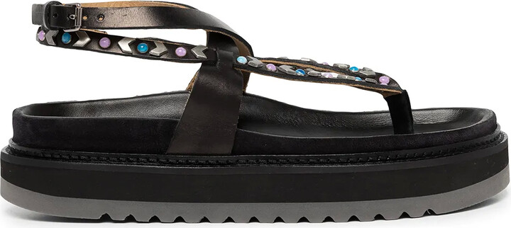 Isabel Marant Stud-Embellished Thong-Strap Sandals