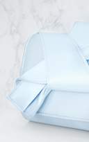 Thumbnail for your product : PrettyLittleThing Dusty Blue Satin Bow Bag