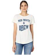 Thumbnail for your product : Original Retro Brand The Red, White and Brew Rolled Short Sleeve Slub T-Shirt