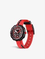 Thumbnail for your product : Flik Flak FPSP044 3 2 1 GO fabric-strap quartz watch