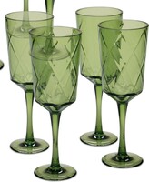 Thumbnail for your product : Certified International Green Diamond Acrylic 8-Pc. All-Purpose Goblet Set