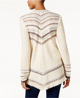 Thumbnail for your product : Style&Co. Style & Co Striped Fringe Cardigan, Created for Macy's