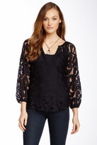 Thumbnail for your product : Weston Wear Danielle Paisley Lily Lace Blouse
