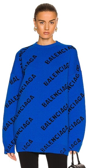 Balenciaga Women's Blue Sweaters | ShopStyle
