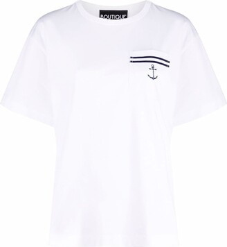Boutique Moschino embroidered-anchor T-shirt