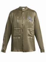 Thumbnail for your product : MHI Tiger Embroidery Silk Shirt - Womens - Green