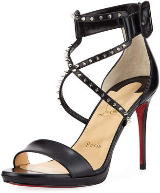 Christian Louboutin Belted T-Strap Red Sole Sandals
