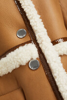 Thumbnail for your product : Tory Burch Patent Leather-trimmed Shearling Coat