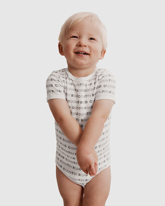 Country Road Neutrals All onesies - Organically Grown Cotton Unisex Logo Bodysuit - Size One Size, Newborn at The Iconic