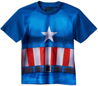 Boys 4-7 Marvel Captain America Textured Muscle Tee