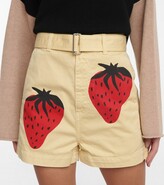 Thumbnail for your product : J.W.Anderson Printed cotton high-rise shorts