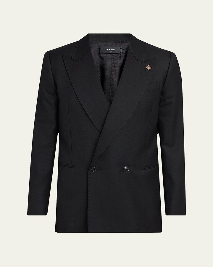 Amiri Men's MA Double-Breasted Wool Blazer