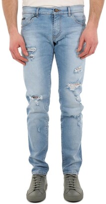 Mx1 Distressed Skinny-leg Jeans Matchesfashion Herren Kleidung Hosen & Jeans Jeans Skinny Jeans 