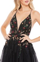 Thumbnail for your product : Mac Duggal Beaded Floral Tulle Gown