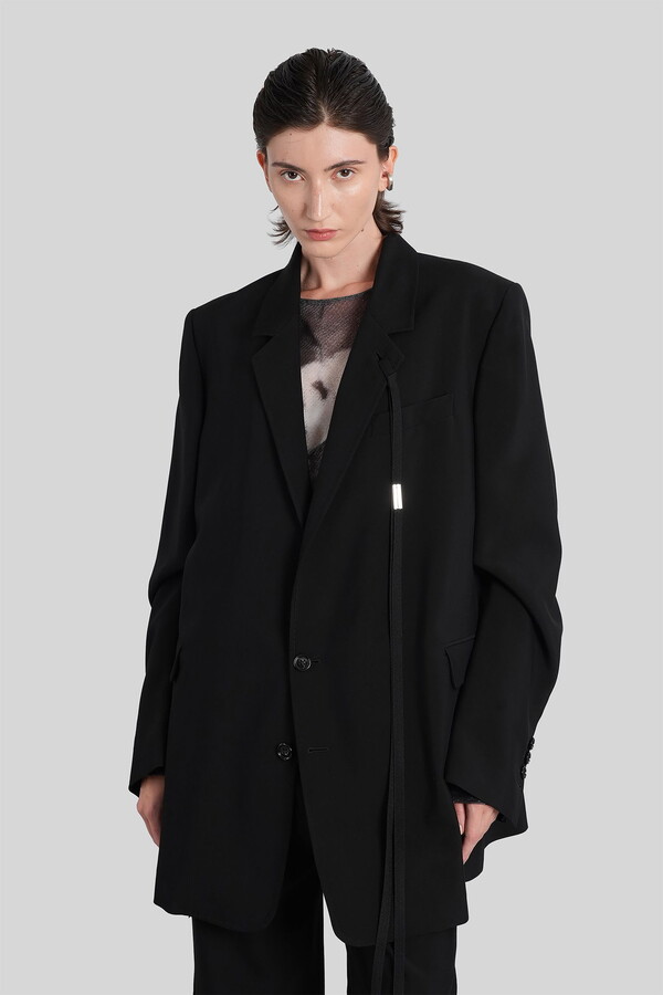 Ann Demeulemeester Agnes Blazer In Black Viscose