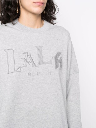 Lala Berlin Logo-Embroidered Crew-Neck Sweatshirt