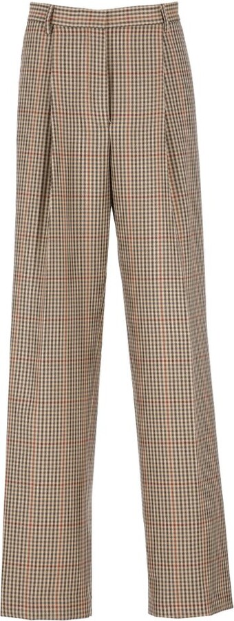 Dries Van Noten Checked Pleated Trousers