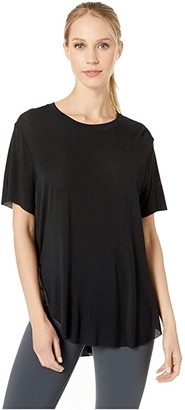Alo Lithe Tee (Black) Women's T Shirt