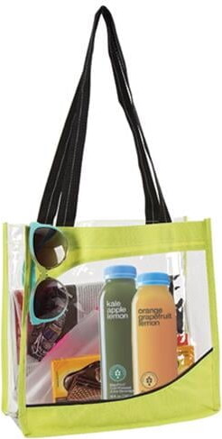 Travelwell The Clarity Clear Tote Bag Lime