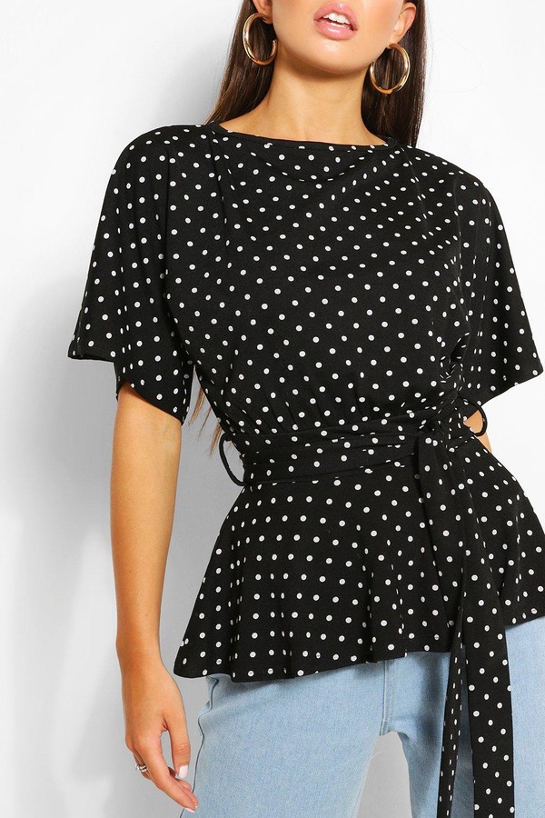 spotty peplum top