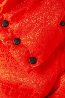 MONCLER GENIUS + Adidas Originals Alpback Hooded Quilted Padded Shell-jacquard Jacket - Orange