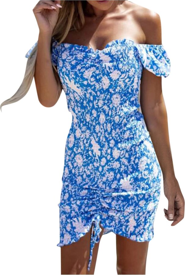 denim high low dresses