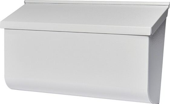 Gibraltar Mailboxes GibraltarMailboxesWoodlandsContemporaryGalvanizedSteelWallMountWhiteMailbox