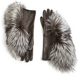 Thumbnail for your product : Maison Margiela Fox Fur & Leather Gloves