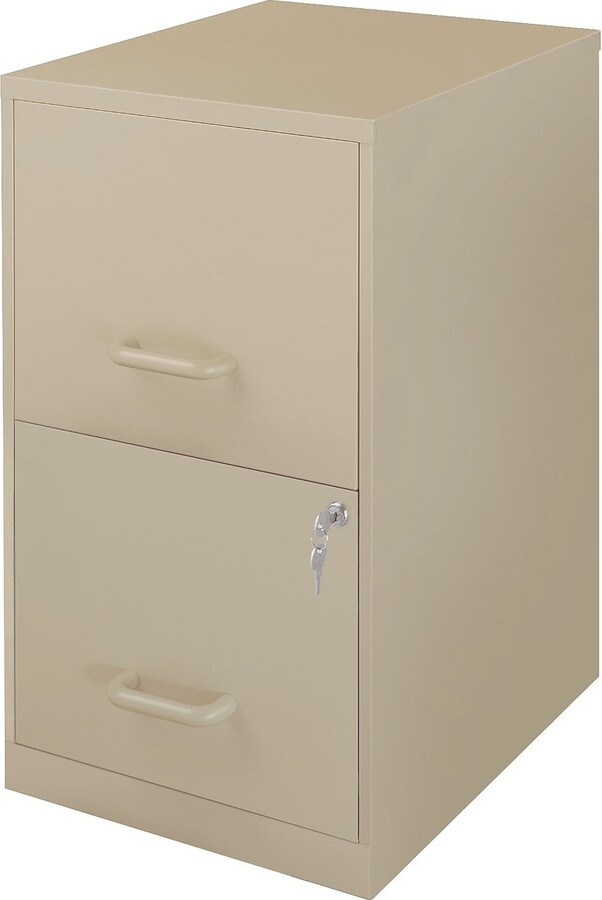 Staples Putty and Beige 2Drawer Light Duty Vertical File