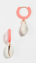 Thumbnail for your product : Madewell Cowrie Shell Charm Neon Hoop Earrings