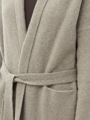 LAUREN MANOOGIAN Felted Cashmere-blend Longline Cardigan - Mid Grey
