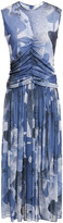 Thumbnail for your product : VVB Ruched Printed Slub Jersey Midi Dress