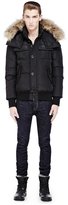 Thumbnail for your product : Mackage Quentin Black Down Bomber Jacket With Fur Trimmed Hood