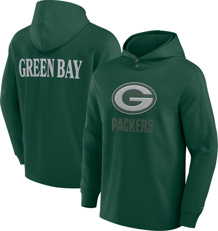 Fanatics Men's Green Green Bay Packers Elements Blaze Tri-Blend Long Sleeve Hoodie T-Shirt