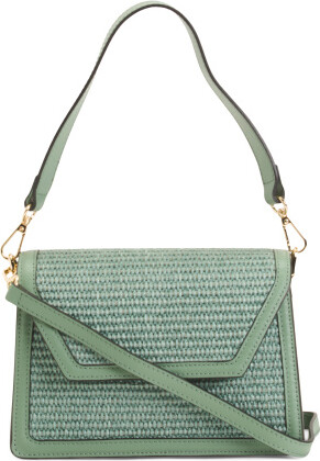 TJMAXX Woven Crossbody With Leather Handle And Strap - ShopStyle