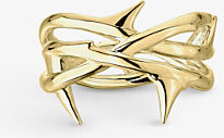 Shaun Leane Womens Yellow Gold Vermeil Rose Thorn Yellow Gold-Plated Vermeil Sterling-Silver Ring U