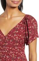 Thumbnail for your product : Angie Button Front Flutter Sleeve Minidress