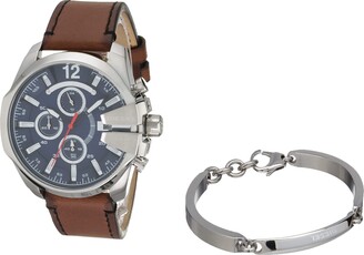 Diesel Men's 43mm Baby Chief Chronograph Silver Stainless Steel Bracelet  Watch (Model: DZ4652) - ShopStyle