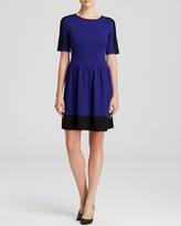 Thumbnail for your product : Aqua Dress - Short Sleeve Color Block Ponte