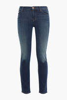 Thumbnail for your product : J Brand Cropped Faded Mid-rise Skinny Jeans