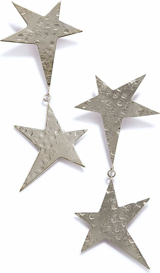 Jaredjamin Silver Shooting Star Dangle Post Earrings