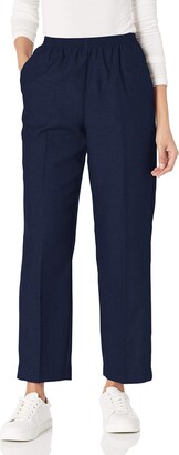 Alfred Dunner Women's All Around Elastic Waist Polyester Petite Pants Poly  Proportioned Medium - Blue - 8 Petite - ShopStyle