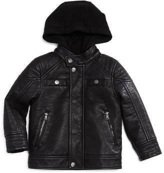 Urban Republic Boys' Hooded Faux-Leather Jacket