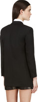 Thumbnail for your product : Saint Laurent Black Wool Oversize Peaked Lapel Blazer